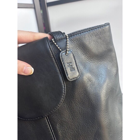 J-jill black leather shoulder back - Picture 3 of 6